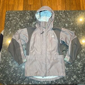 EASTERN MOUNTAIN SPORTS Womens S Performance Jacket Gray Hood Soft Shell Pockets